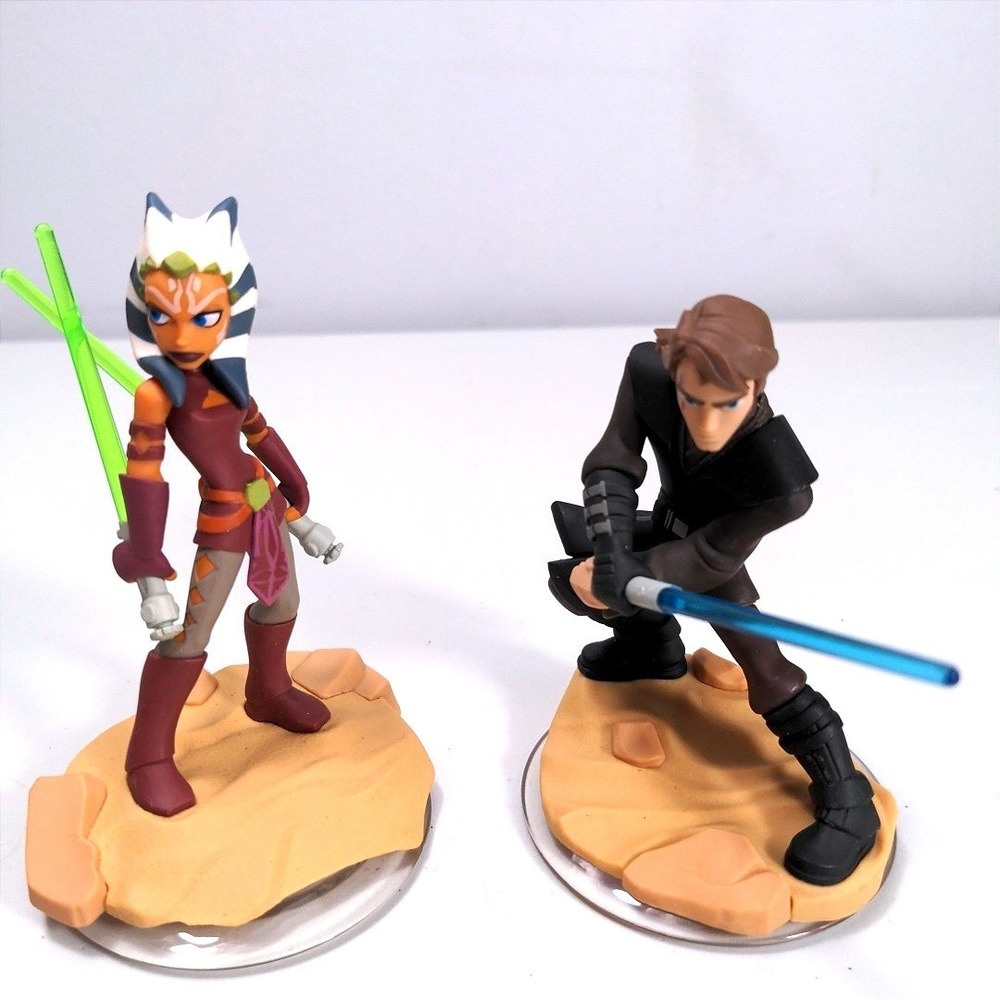 Disney Infinity 3.0 Star Wars Anakin Skywalker & Ahsoka Tano Figures Lot 2015